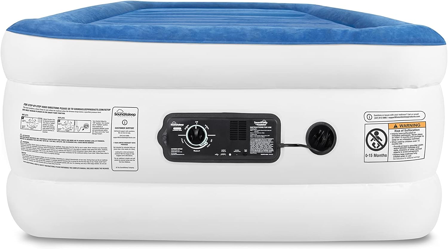 SoundAsleep CloudNine Series Air Mattress with Dual Smart Pump Technology
