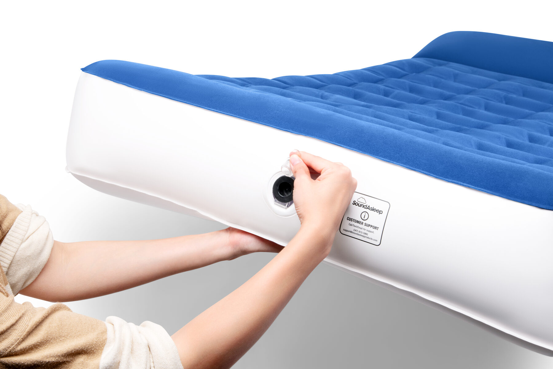SoundAsleep Dream Series Air Mattress with ComfortCoil Technology & Internal High Capacity Pump