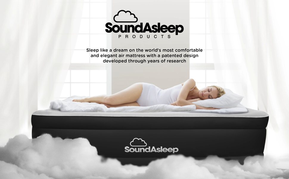SoundAsleep Dream Series Air Mattress with ComfortCoil Technology & Internal High Capacity Pump