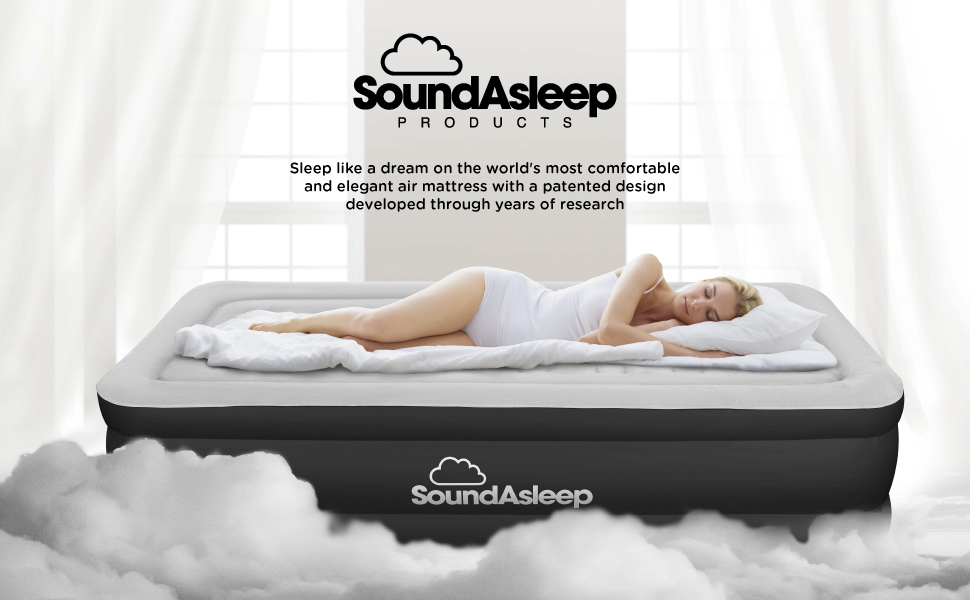 SoundAsleep Dream Series Air Mattress with ComfortCoil Technology & Internal High Capacity Pump