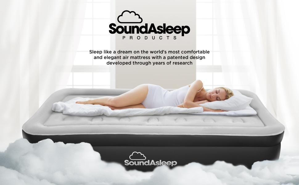 SoundAsleep Dream Series Air Mattress with ComfortCoil Technology & Internal High Capacity Pump