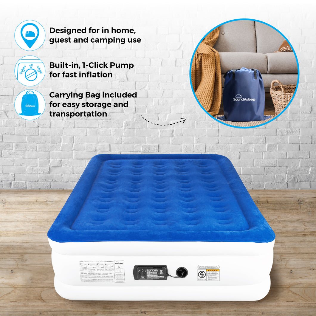 SoundAsleep Dream Series Air Mattress with ComfortCoil Technology & Internal High Capacity Pump