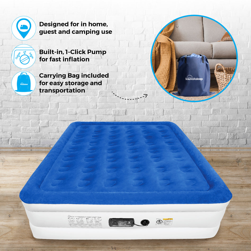 SoundAsleep Dream Series Air Mattress with ComfortCoil Technology & Internal High Capacity Pump